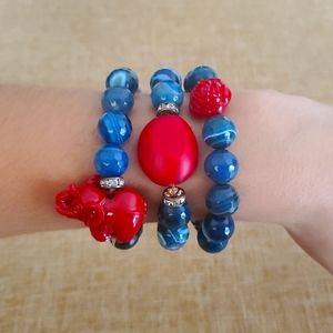 Sequin Beaded Bracelet set of 3